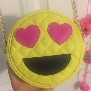 Cute heart eye emoji mini bag😍